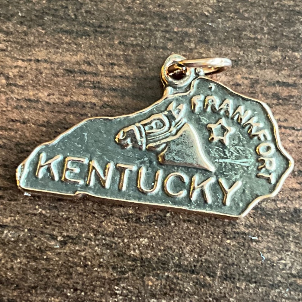 Vintage Sterling Silver State of Kentucky Frankfort State .925 Bracelet Charm